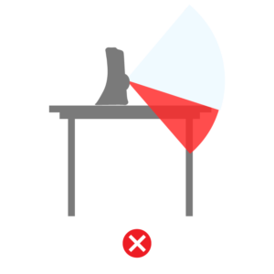 Node bad position on table